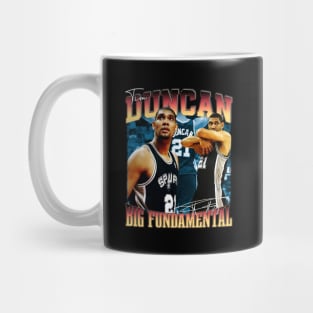 Tim Duncan The Big Fundamental Basketball Signature Vintage Retro 80s 90s Bootleg Rap Style Mug